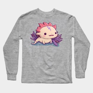 Beautiful Pink Axolotl Long Sleeve T-Shirt